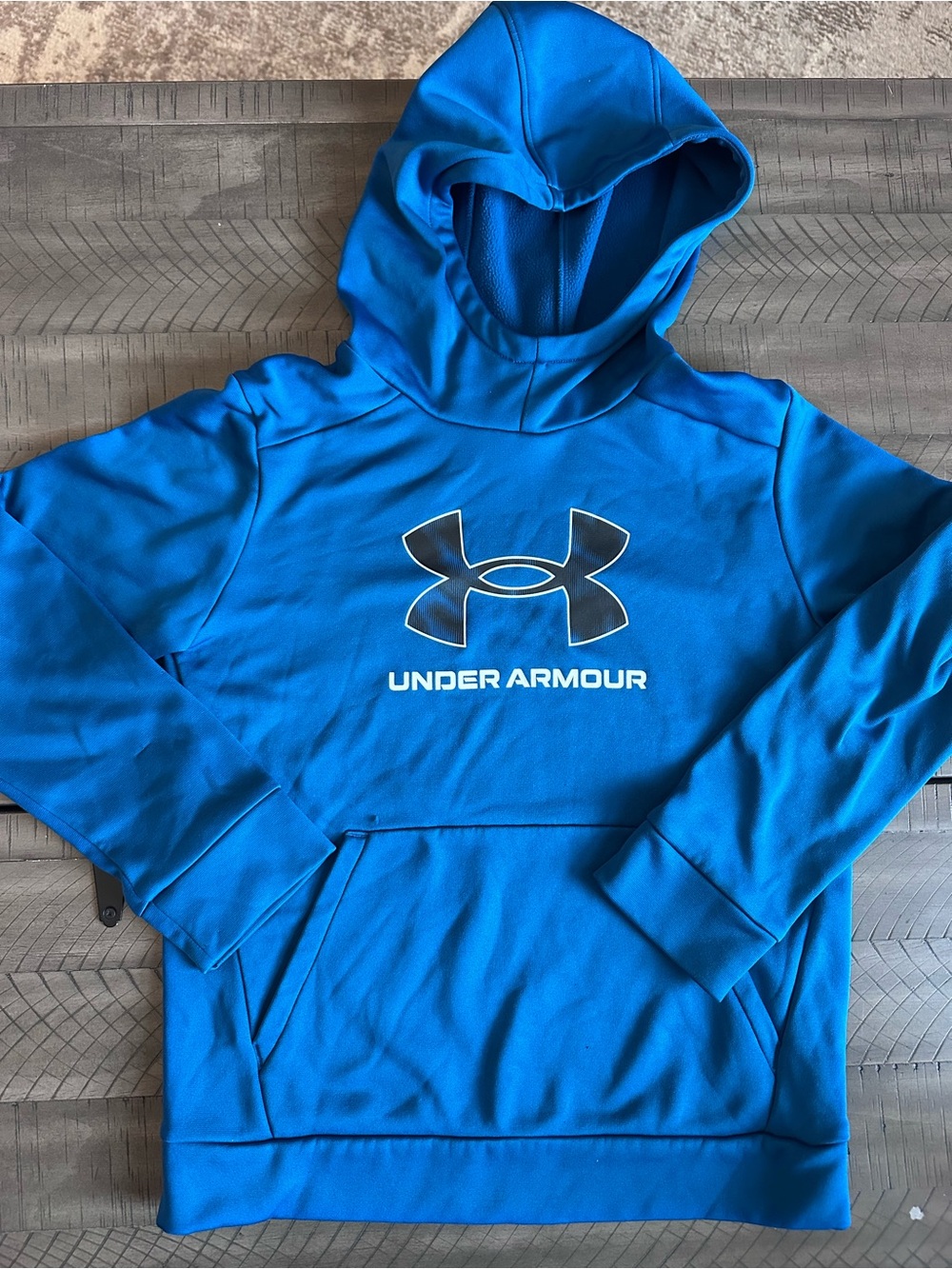 Under Armour Blue Hooded Sweatshirt with Logo